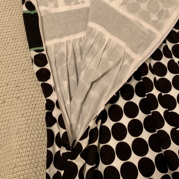 Black and white polkadot sleeveless swing dress - Picture 8 of 14